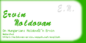 ervin moldovan business card